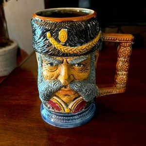 Italian military officer stein 1978 beautiful glaze very well made stamped